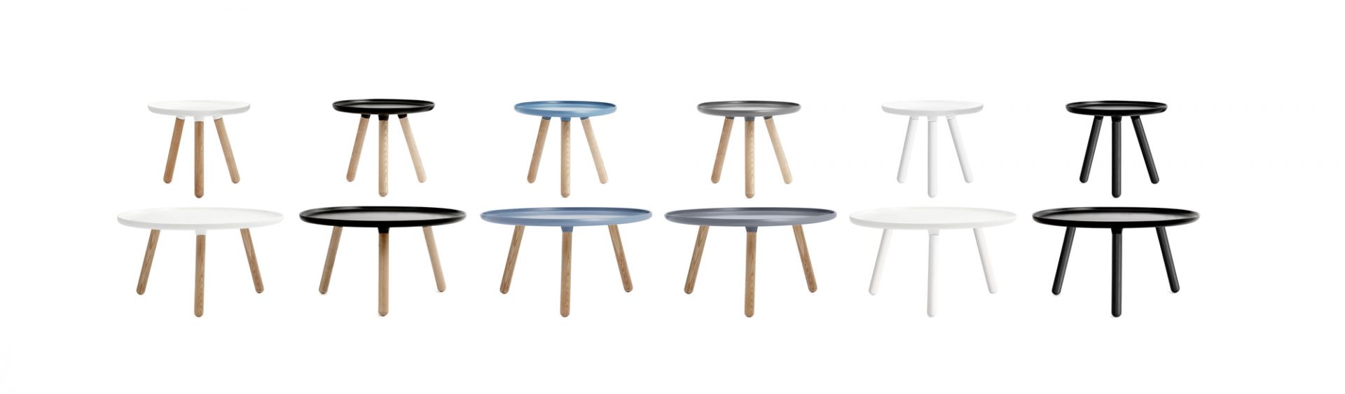 Grauer Tablo Couchtisch von Normann Copenhagen, moderne Beistelltische in verschiedenen Farben.