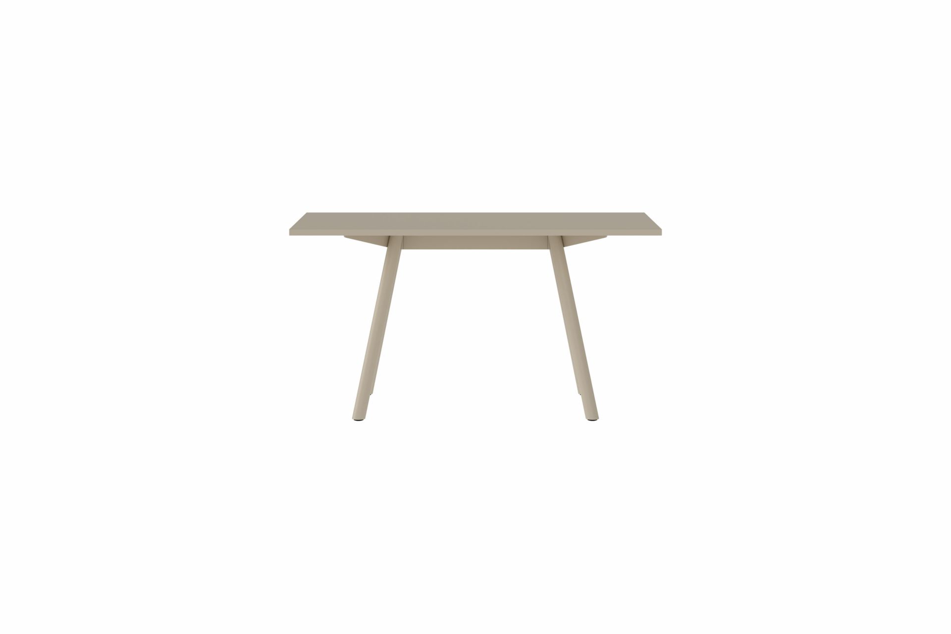 Masa Tischplatte von New Tendency, quadratischer Esstisch in Beige mit minimalistischem Design.