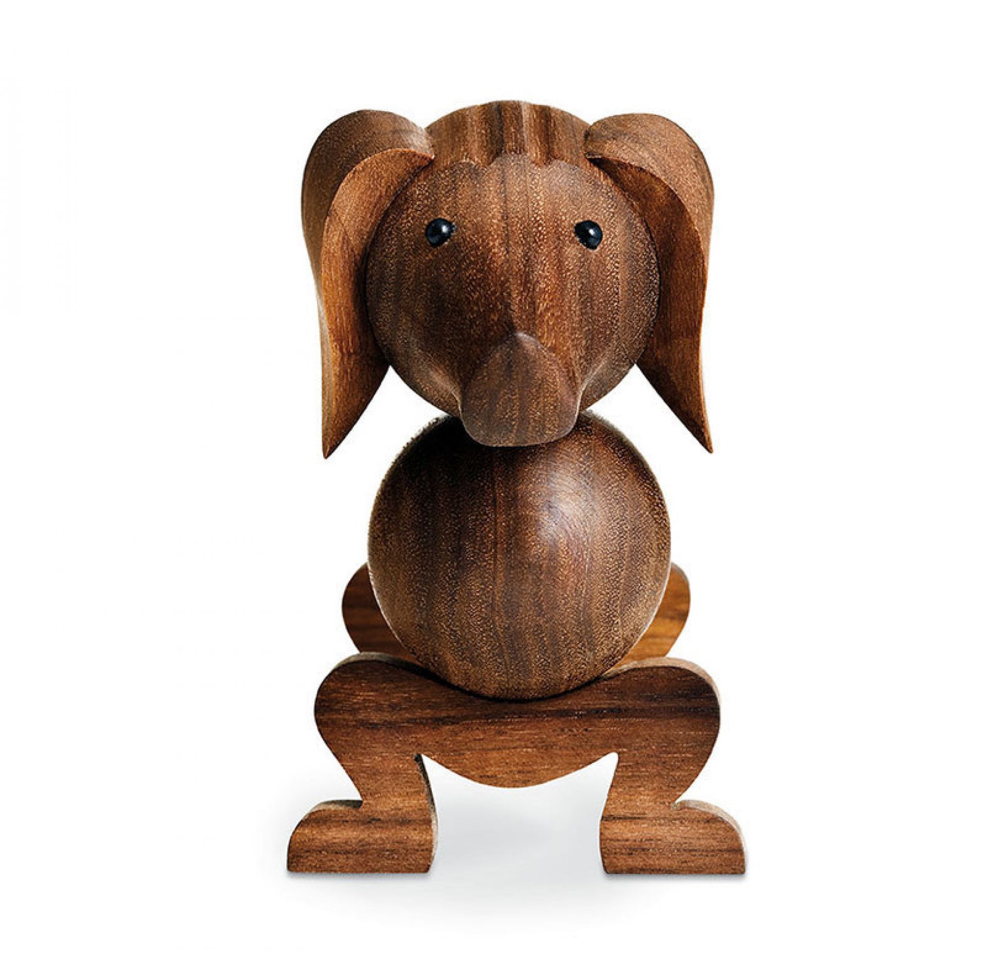 Kay Bojesen Hund Holzfigur: Detailaufnahme der dekorativen Holzskulptur, ein Designklassiker.
