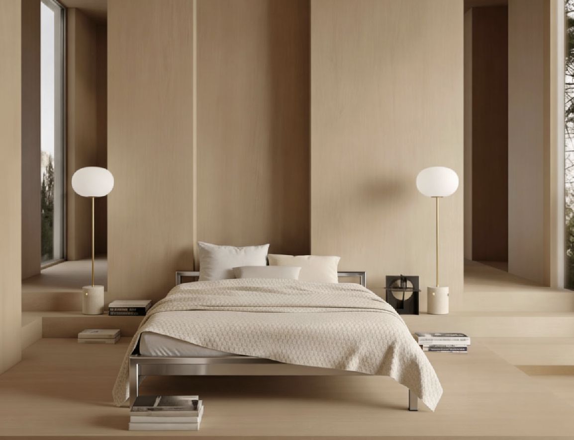 Pure bed van roestvrij staal H 666 VA 160 x 200 cm Hans Hansen