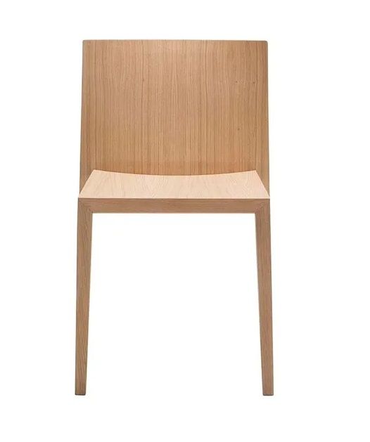 Sail SI1248 Stuhl von Andreu World: Moderner Holzstuhl mit gerader Rückenlehne und minimalistischem Design.