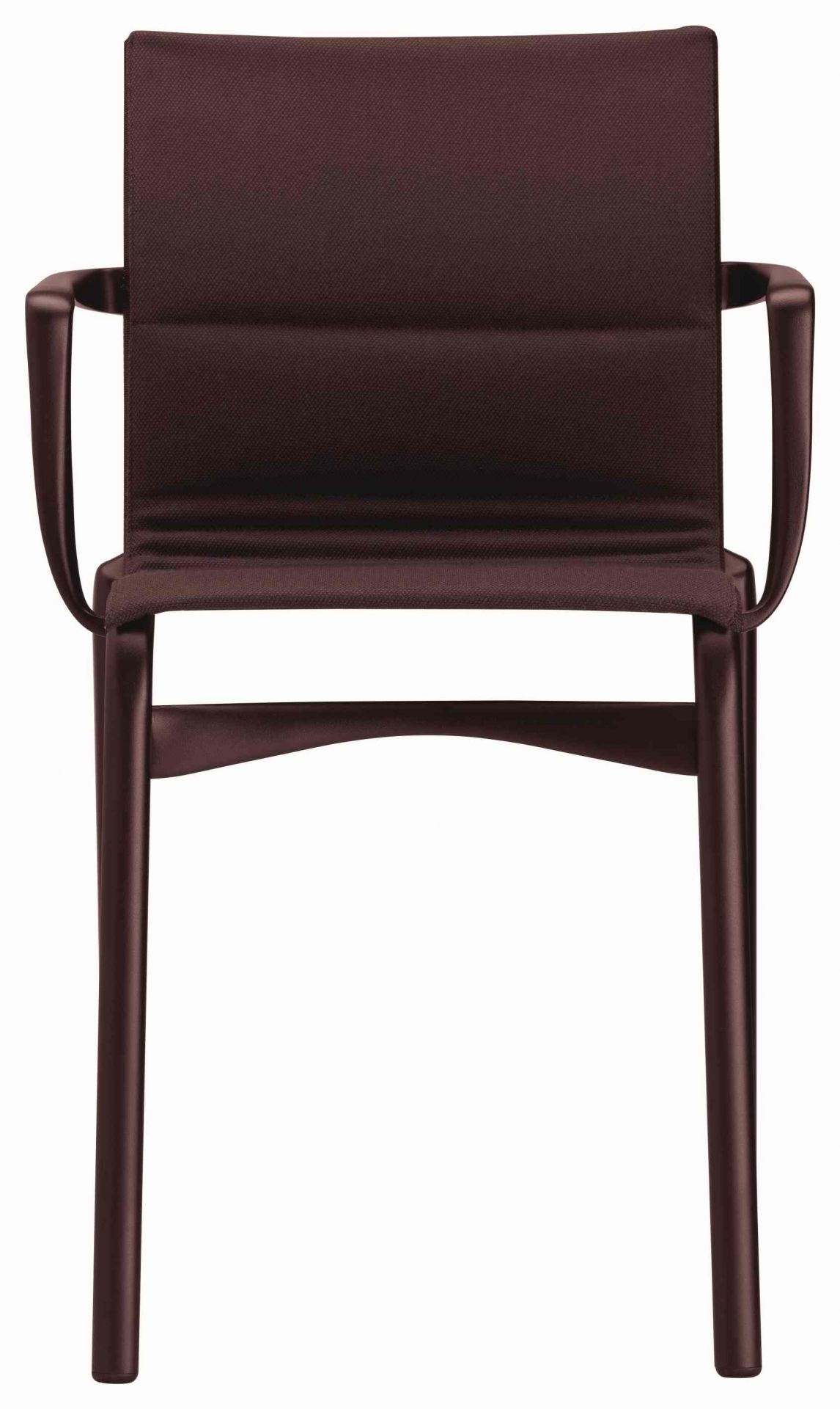 Highframe Stuhl: Brauner Design-Armlehnstuhl für Esszimmer und Büro, bequemer Sitzkomfort, hochwertige Verarbeitung.
