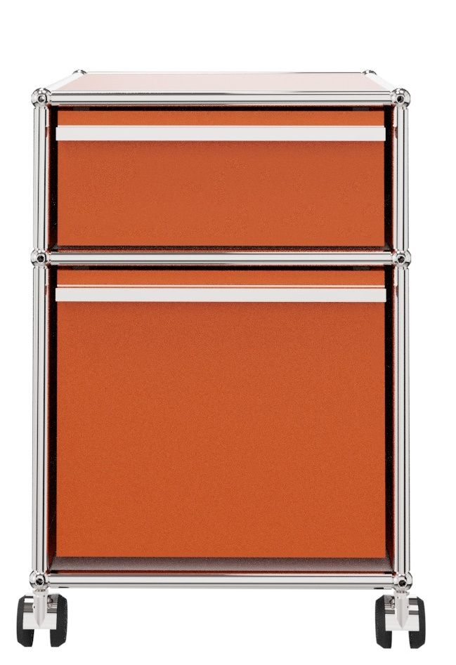 USM Haller rolcontainer met hangmappen – puur oranje