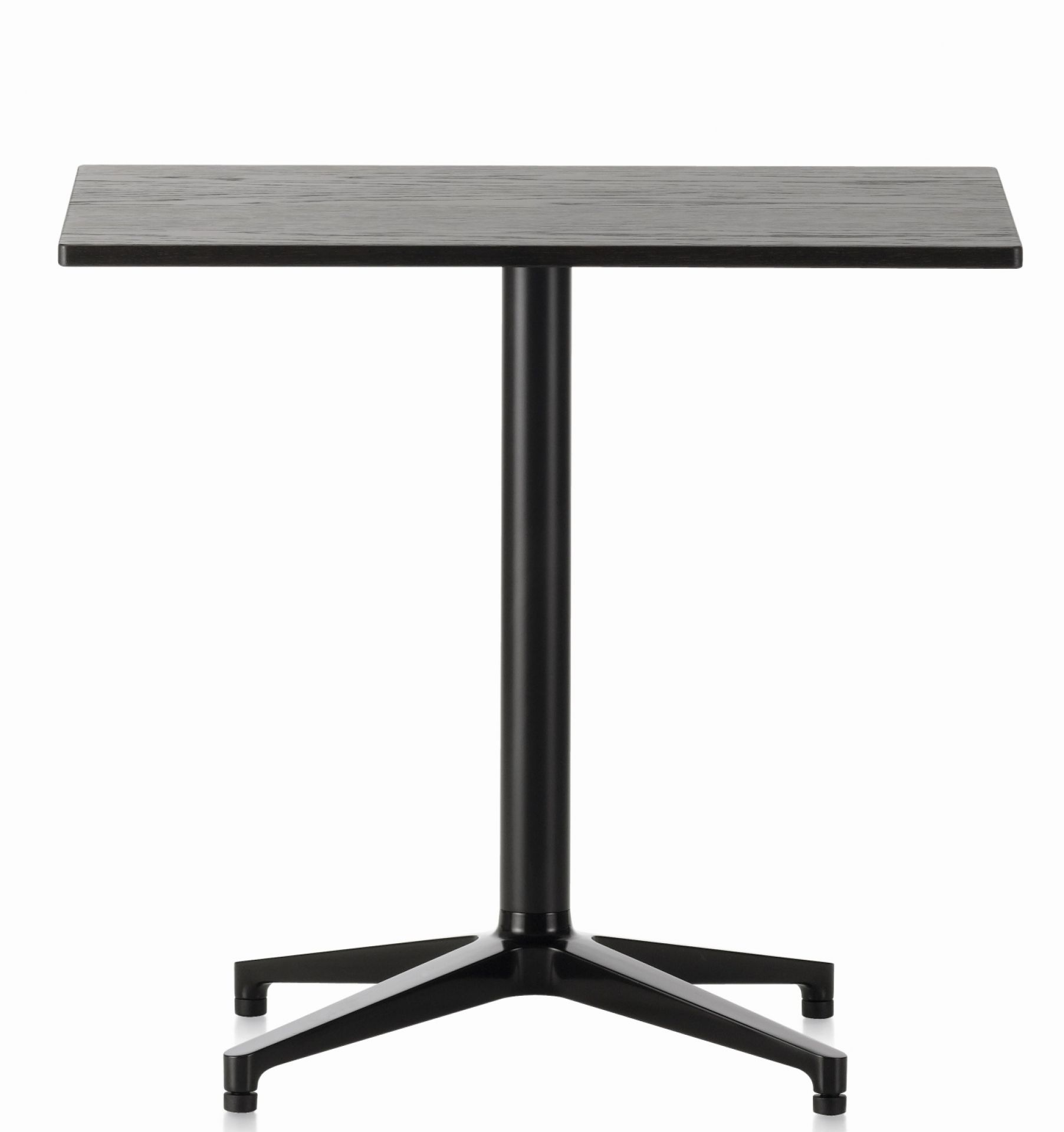 Schwarzer, rechteckiger Bistro Table Tisch von Vitra für den Outdoor-Bereich mit zentralem Fuß.