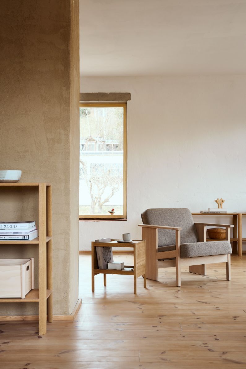 Block Lounge Chair fauteuil met bekleding Hallingdal van Form & Refine