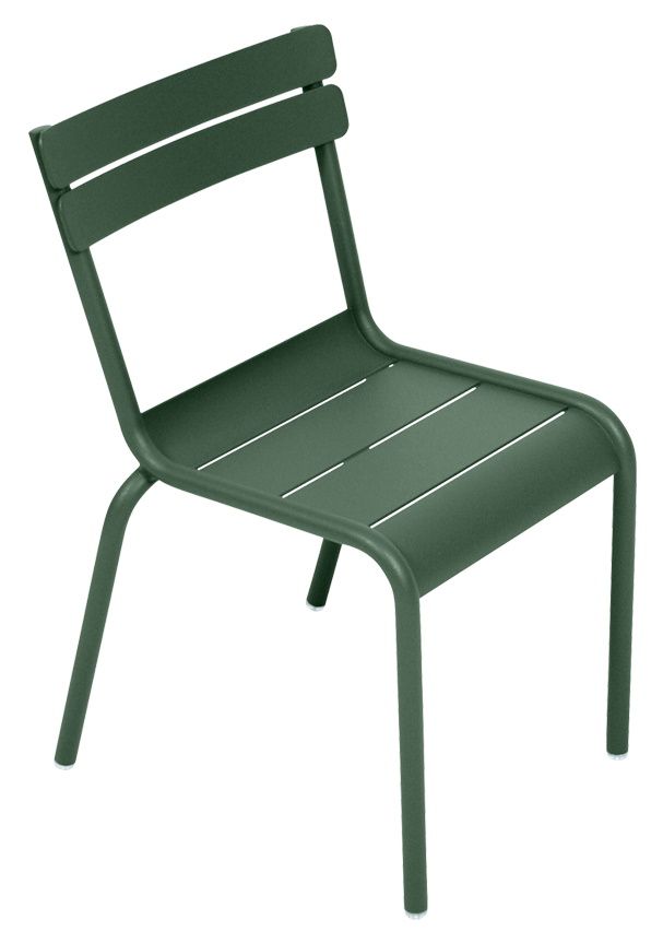 Luxembourg Kinderstuhl von Fermob, grüner Outdoor Stuhl aus Metall, Gartenmöbel für Kinder.