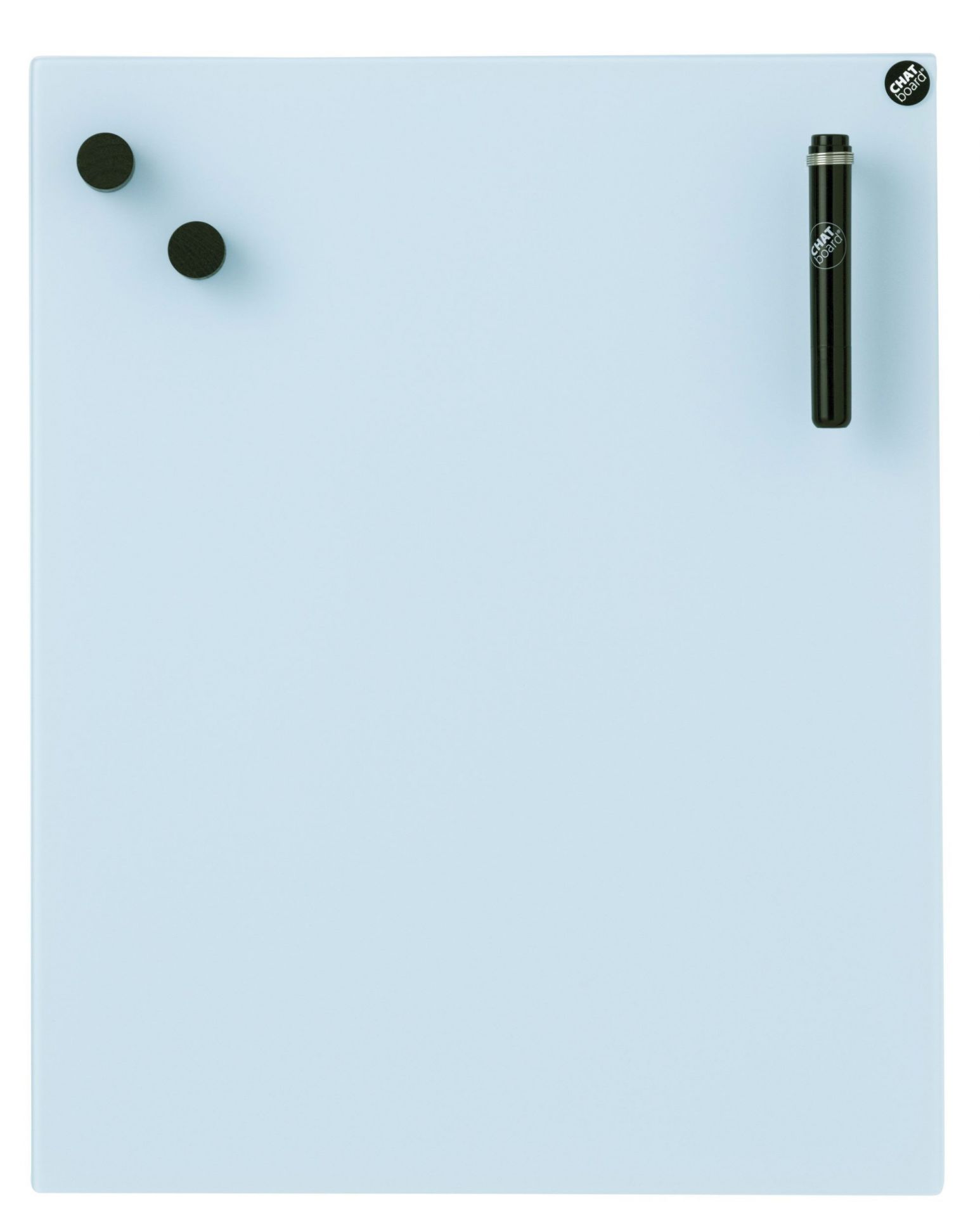 Helle Chat Board Glastafel für die Wand, mit Magneten und Stift, für Büro und Zuhause.