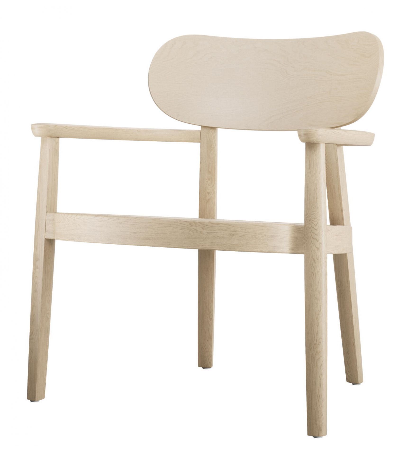 Holzsessel mit Armlehnen, Modell 119 MF Thonet, aus hellem Holz, modernes Design für Esszimmer und Wohnbereich.