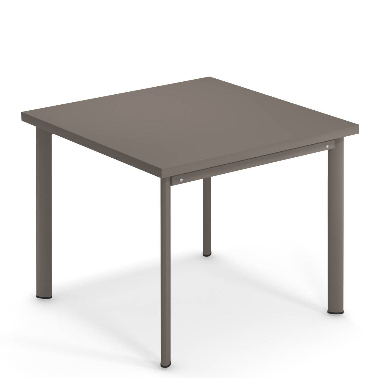 Quadratischer, taupefarbener Star Tisch von Emu für den Außenbereich, ideal für Garten und Terrasse.