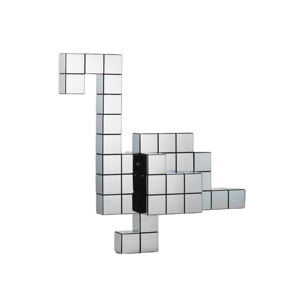 Panton Cubes Flamingo Chrome Sculptuur Vitra