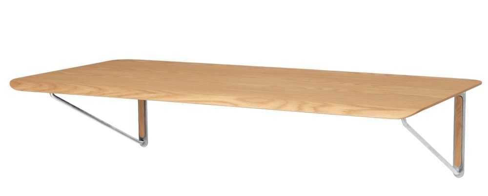AB019 Wandschreibtisch von Carl Hansen & Søn: Holzschreibtisch zur Wandmontage mit Metallgestell.