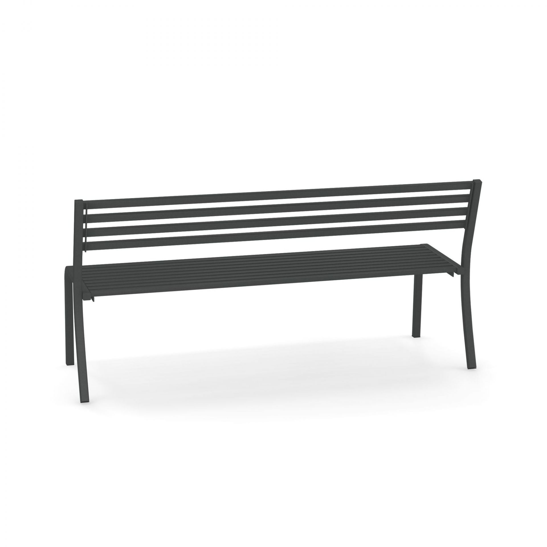 Emu Segno Bank, 168 cm, aus Metall in Anthrazit für Garten und Terrasse.