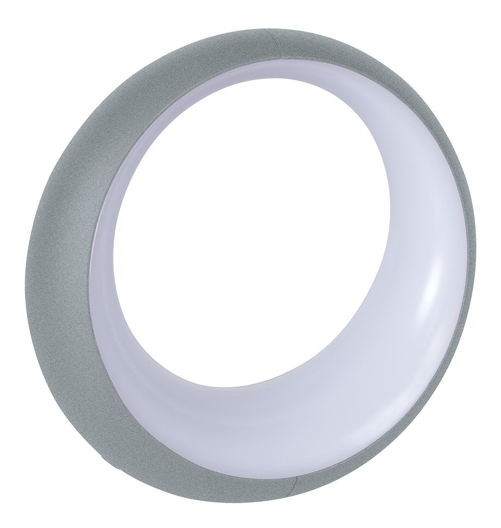 Hoopik Tischleuchte von Fermob in Grau: Moderne LED-Tischlampe in Ringform für den Innenbereich.