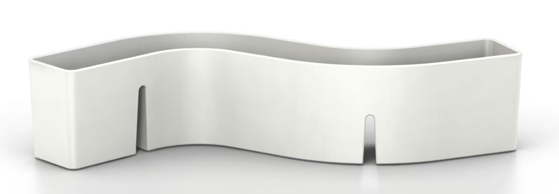 Weißer S-Tidy Stiftehalter von Vitra, wellenförmiges Design für Büroorganisation und Schreibtischaufbewahrung.