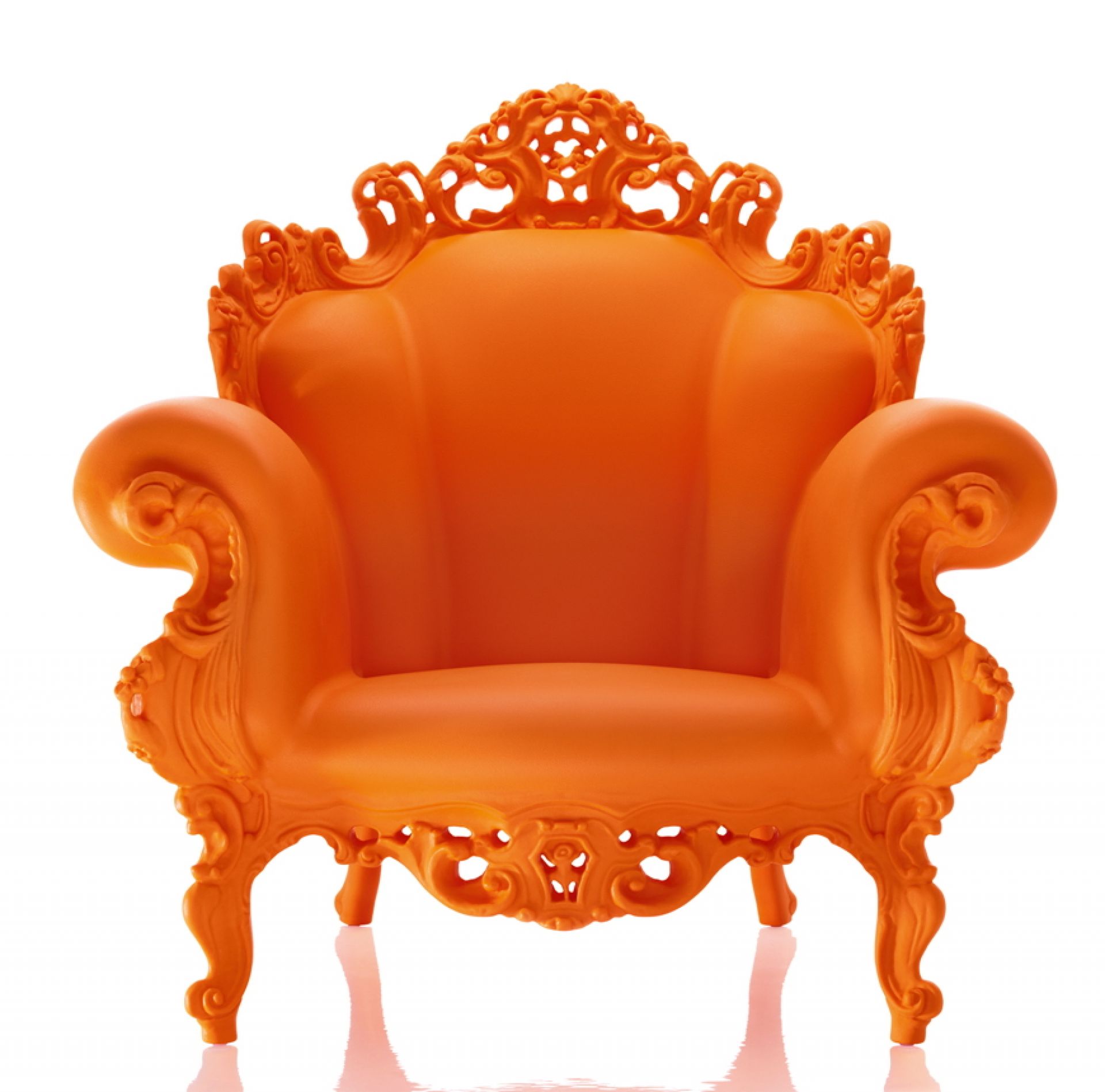 Oranger Proust Sessel von Magis Outdoor, ein barocker Design Gartenstuhl für den Außenbereich.