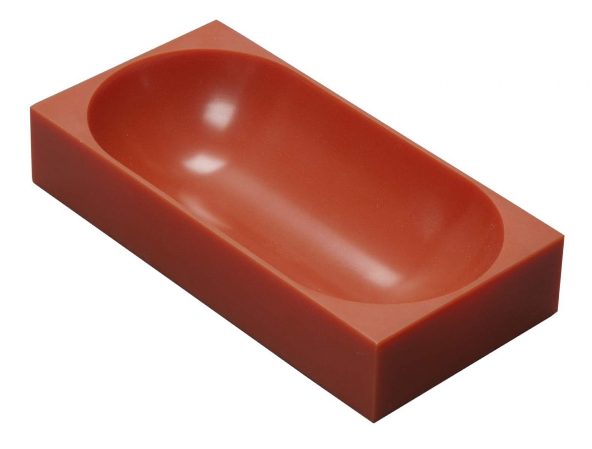 Braune Modul 3 Magnetic Bowl Schale Farmer, rechteckig mit ovaler Aussparung, für magnetische Werkzeugorganisation.