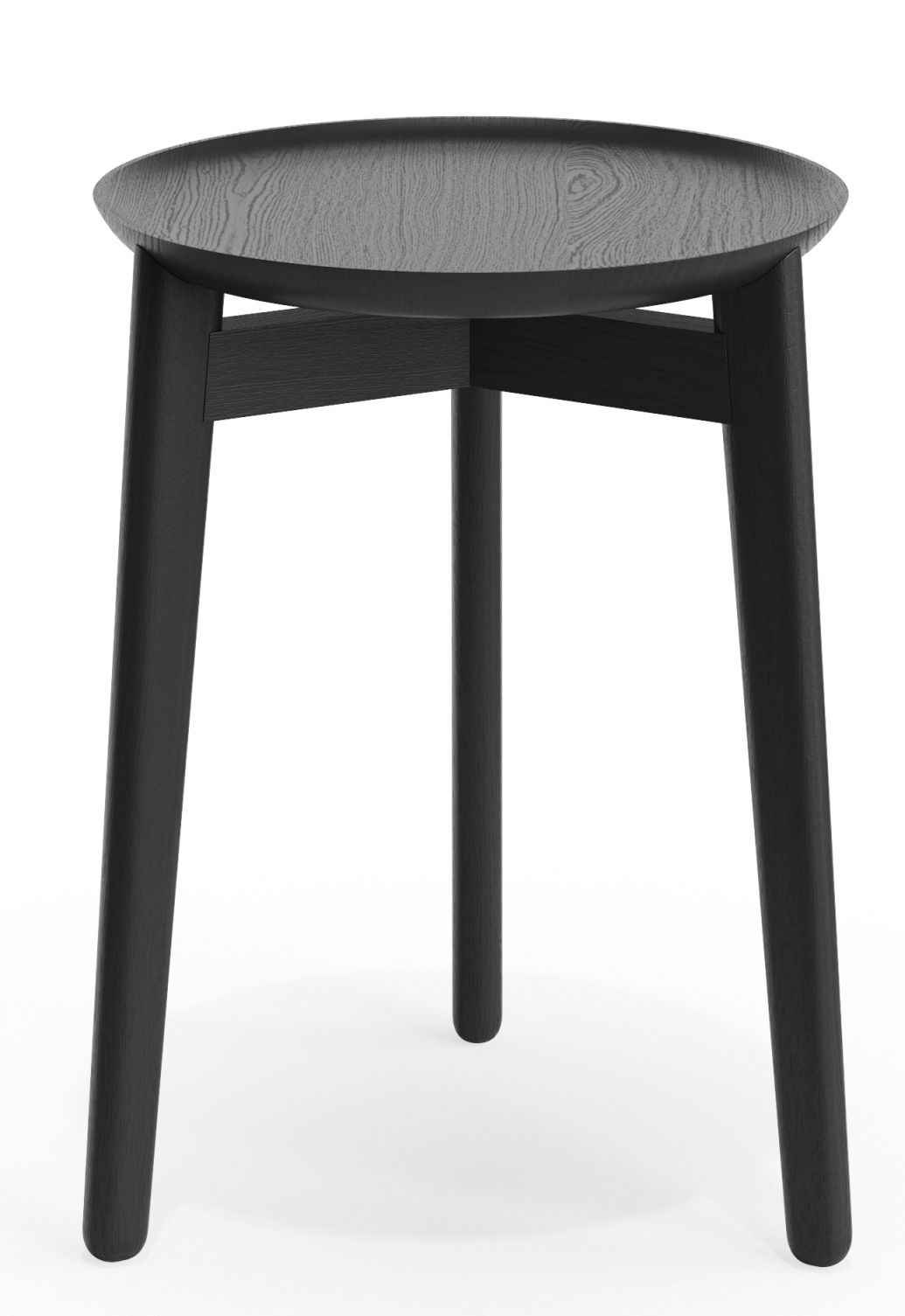 Plaisir Beistelltisch von Zeitraum, Höhe 46 cm, aus schwarzem Holz, modernes Design für Wohnzimmer.