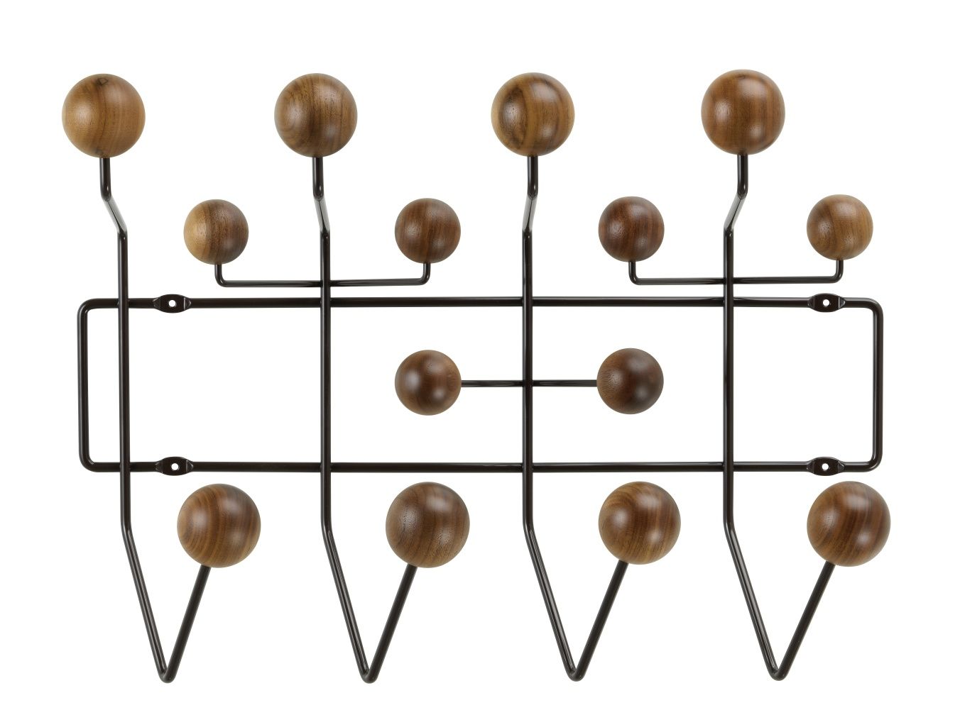 Eames Hang it all kapstok, naturel notenhout, Vitra 
