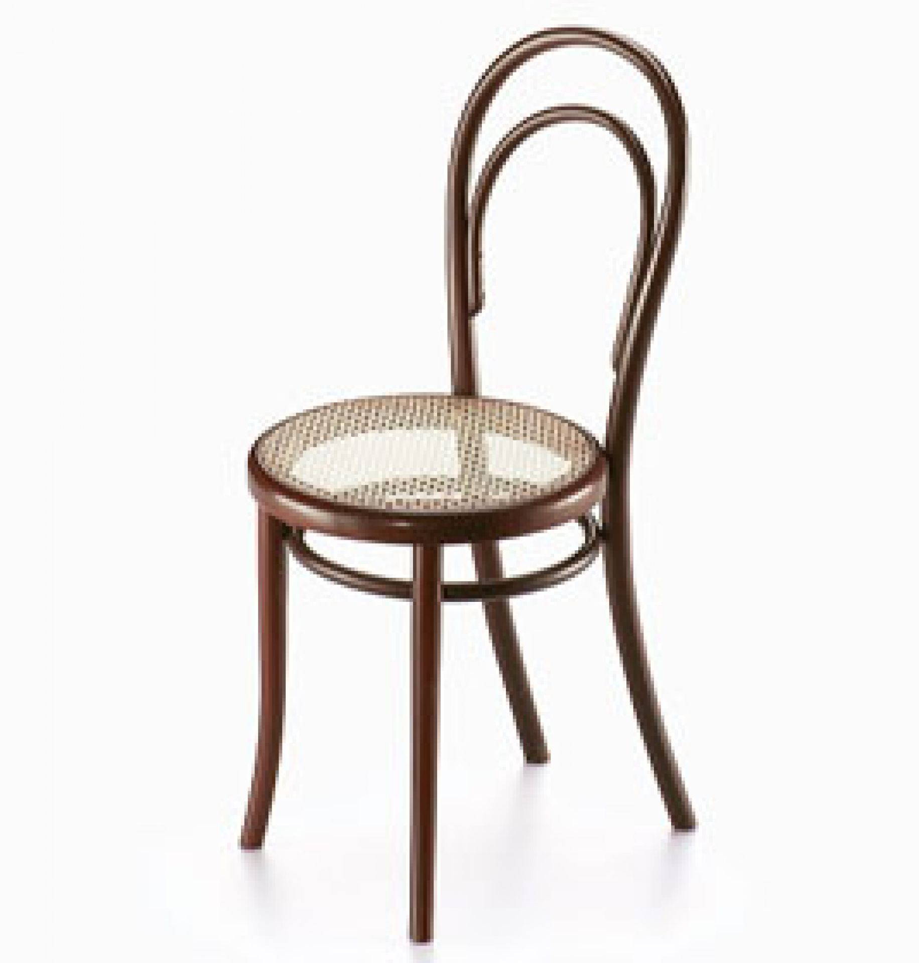 Miniatur Stuhl No. 14 von Vitra: Klassischer Bugholzstuhl mit Wiener Geflecht Sitzfläche.