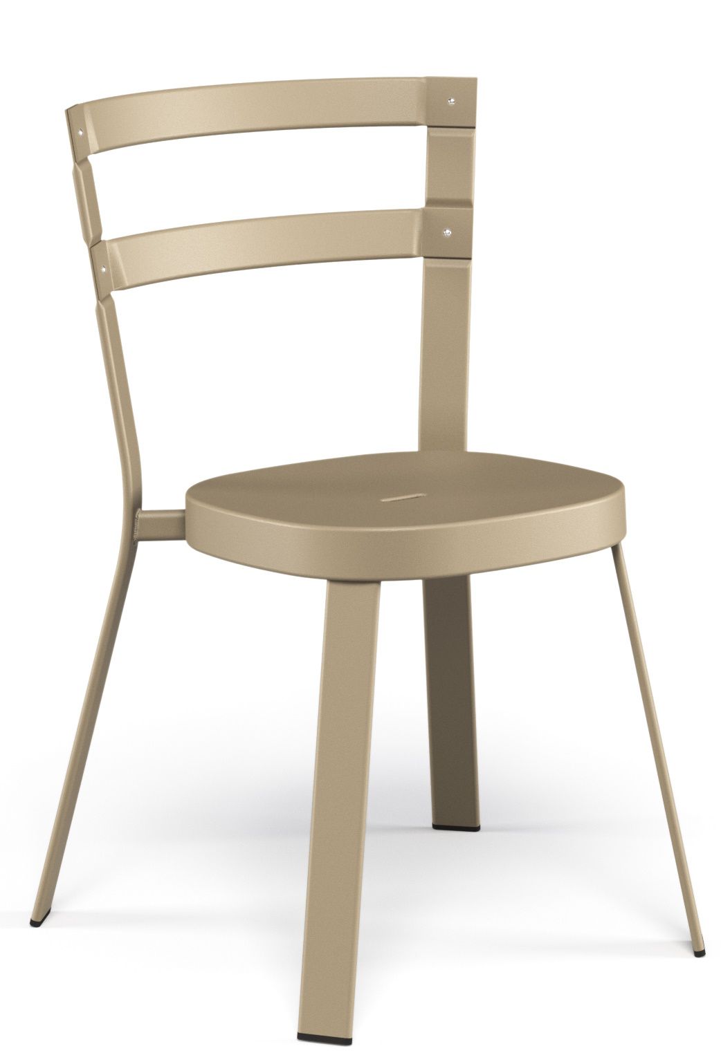 Nahaufnahme des Emu Thor Chair Outdoor Stuhls in Beige, ideal für Garten und Terrasse.