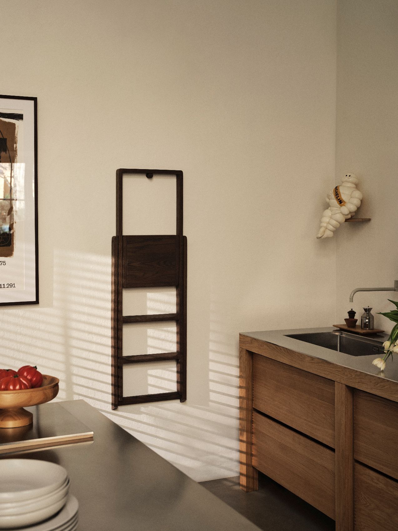 Step-trapladder Design House Stockholm, wit gebeitst