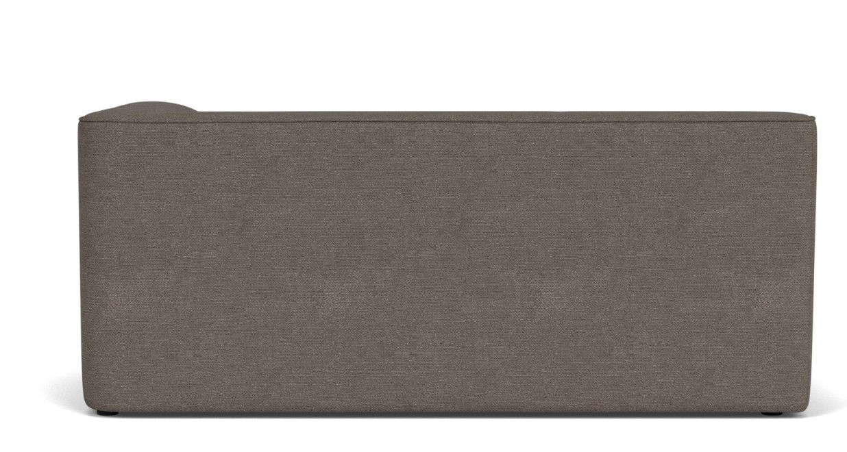 Eave Modular Sofa von Audo Copenhagen, braunes Ecksofa mit Stoffbezug, modernes Wohnzimmermöbel.