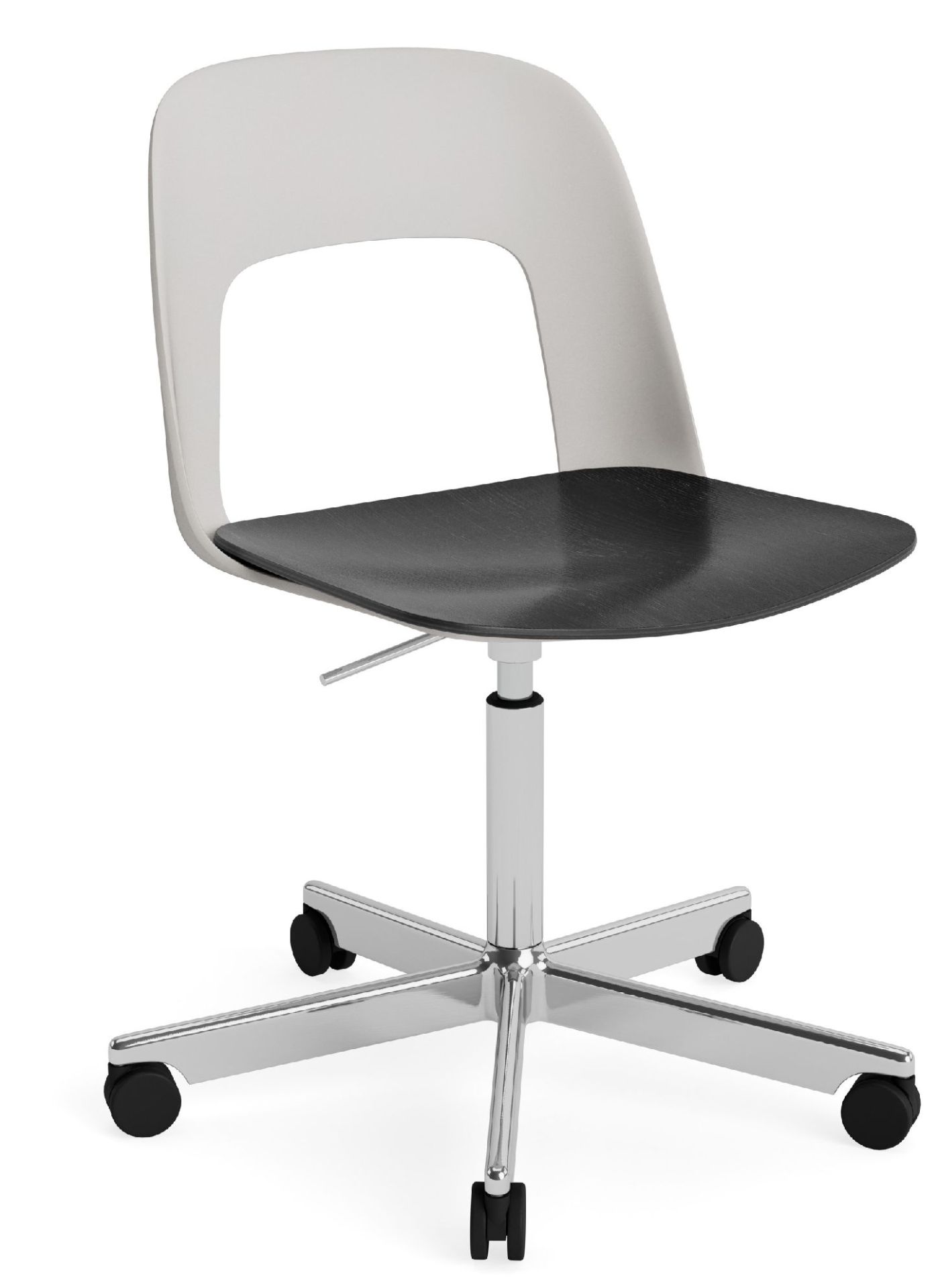 Layout Side Chair 142 stoel met vijfpoot en draaivoet van Hay