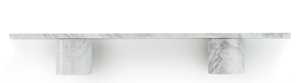 Normann Copenhagen Sten Regal 80 cm aus Marmor, modernes Wandregal für Wohnzimmer und Büro.