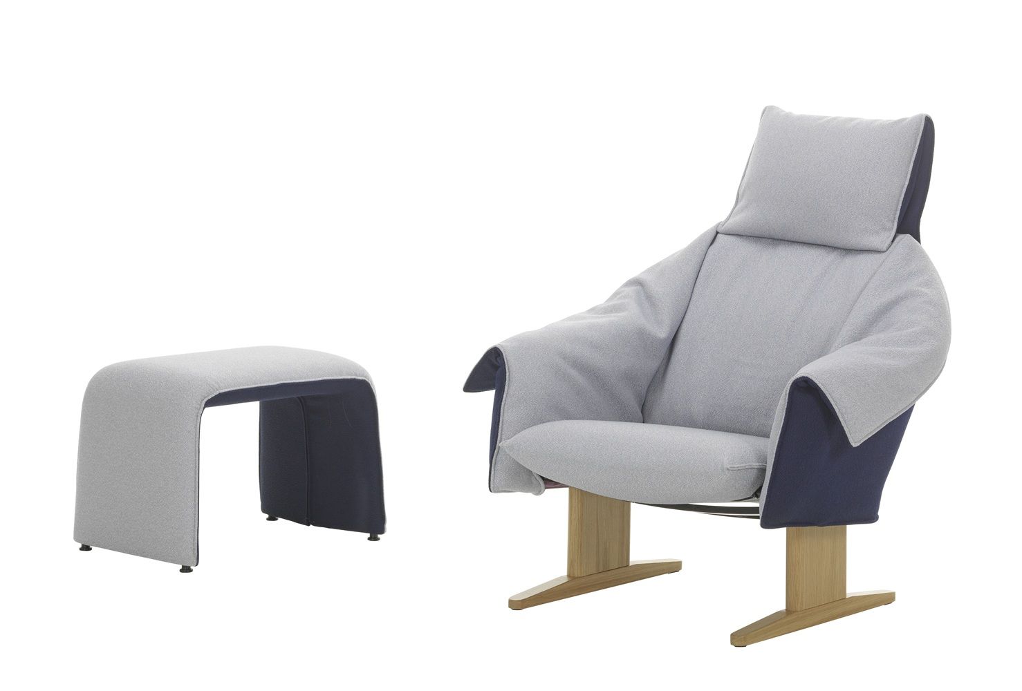 Bascule Fauteuil met hoge rugleuning en bank Vitra