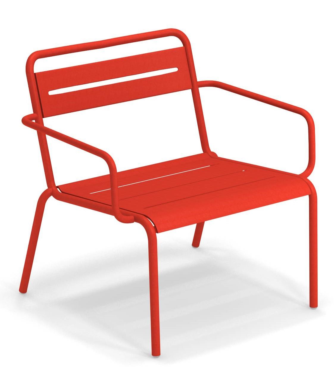 Roter Star Lounge Chair Sessel von Emu für den Garten oder die Terrasse.