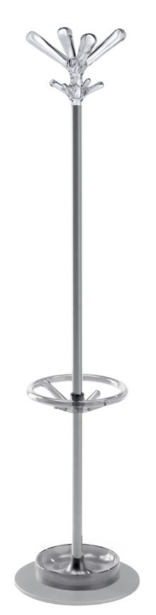 Pop Kleiderständer von Rexite, moderner Garderobenständer aus Metall und transparentem Kunststoff, ideal für Büro und Zuhause.