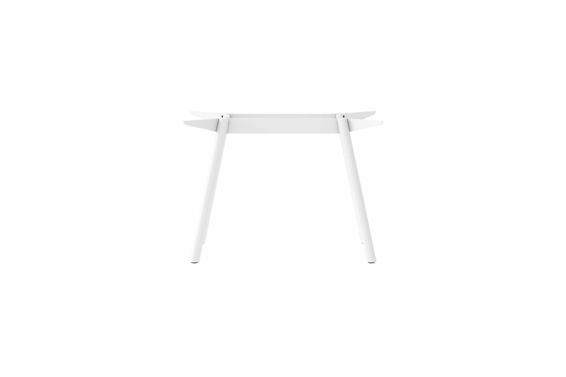 New Tendency Masa Tischgestell aus Stahl, weiße minimalistische Tischbeine für Esstisch oder Schreibtisch.