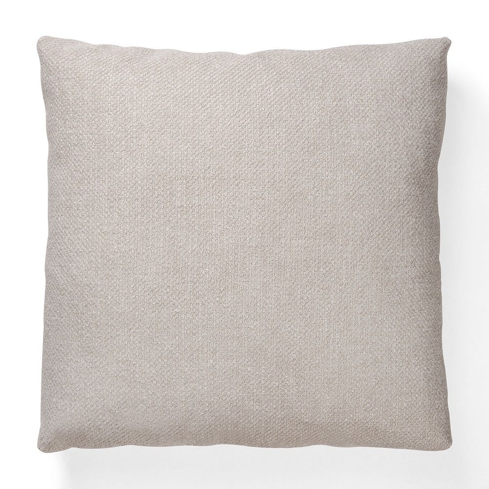 Quadratisches, elfenbeinfarbenes Rückenkissen für das Mellow Sofa aus strukturiertem Stoff von Ethnicraft.
