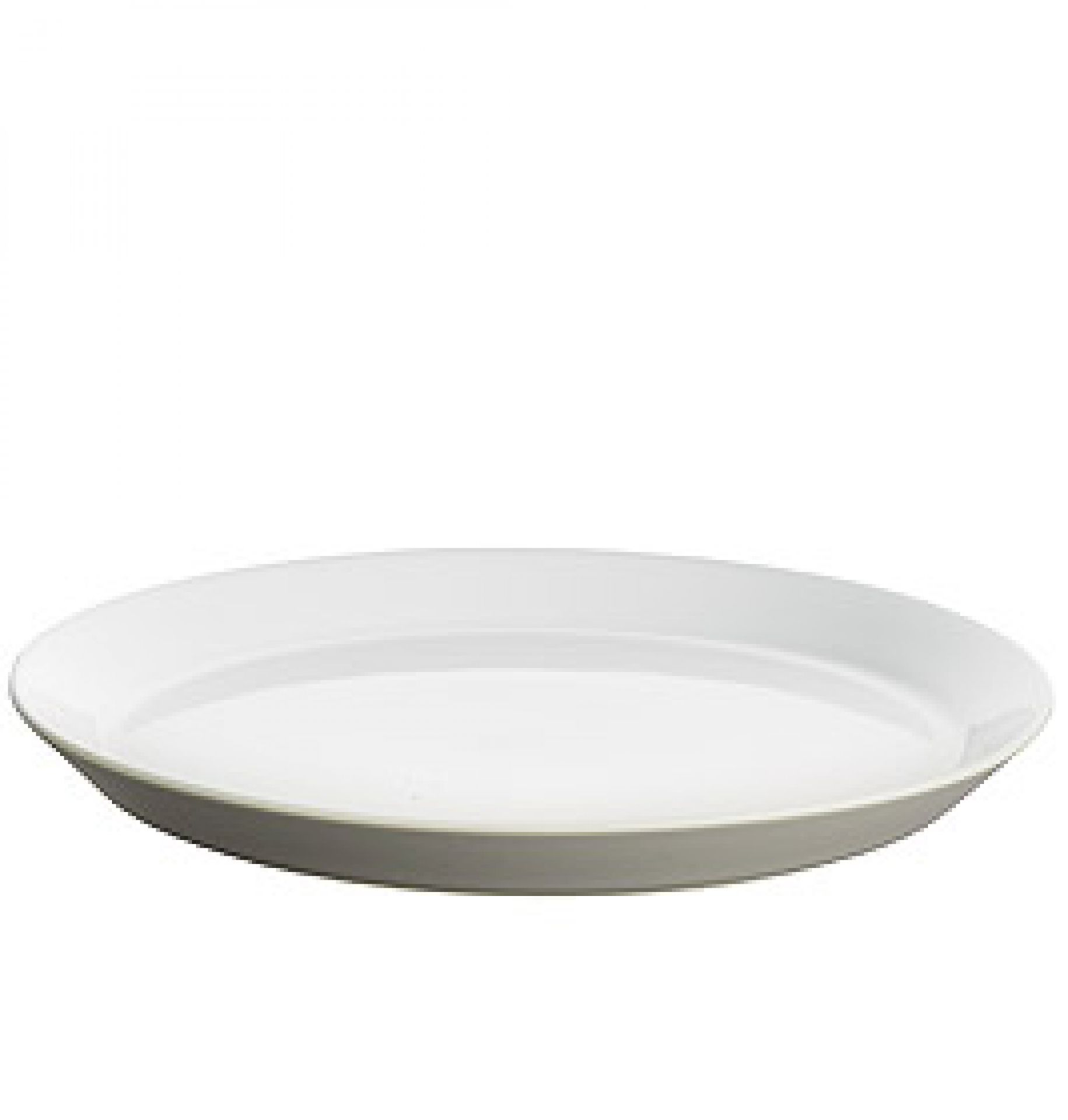 Weißer Alessi Tonale Speiseteller im 4er Set. Modernes Geschirr für stilvolles Servieren.