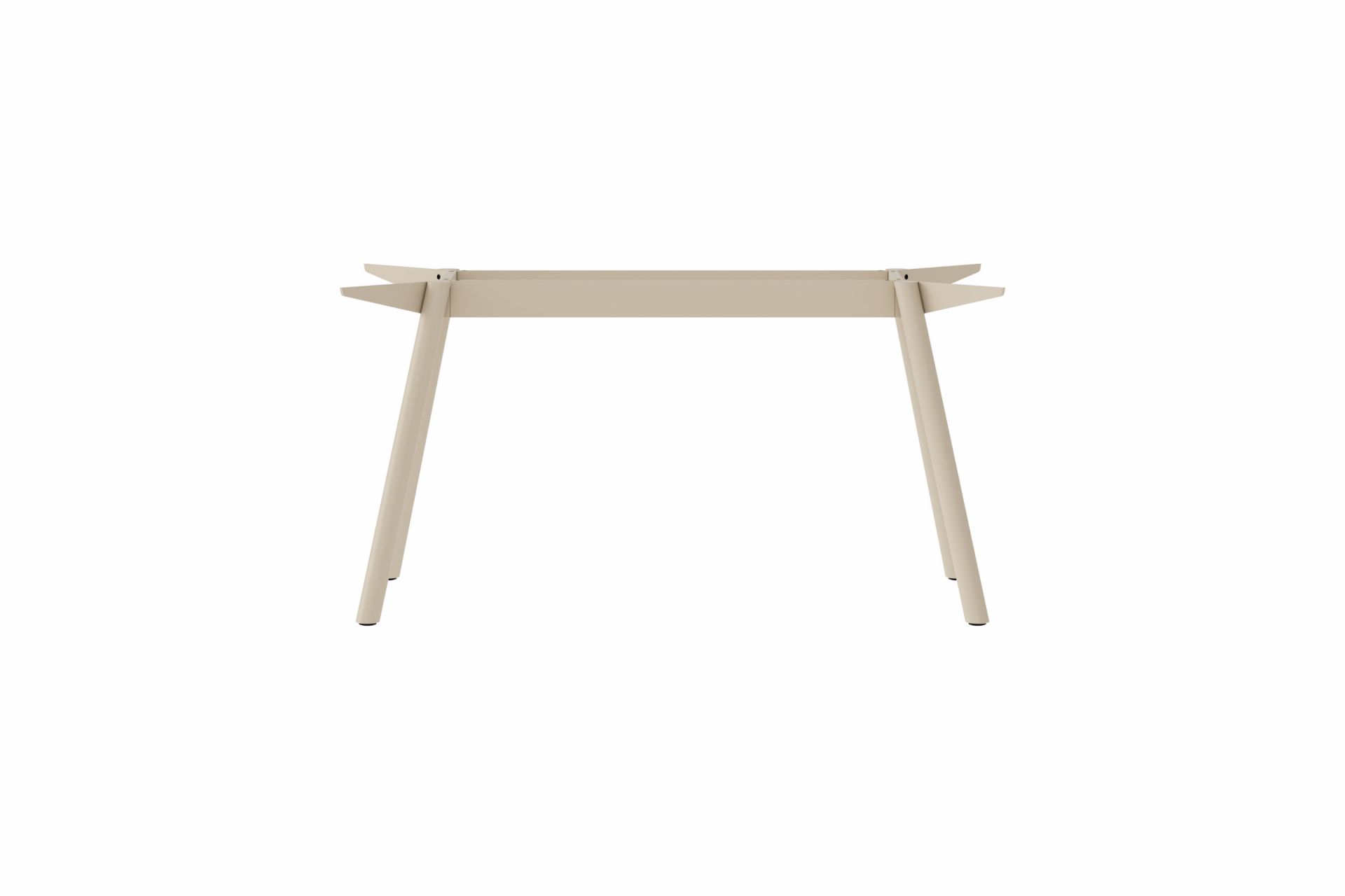 Masa Tischgestell von New Tendency aus Stahl in Beige, minimalistisches Design für Esstische und Schreibtische.