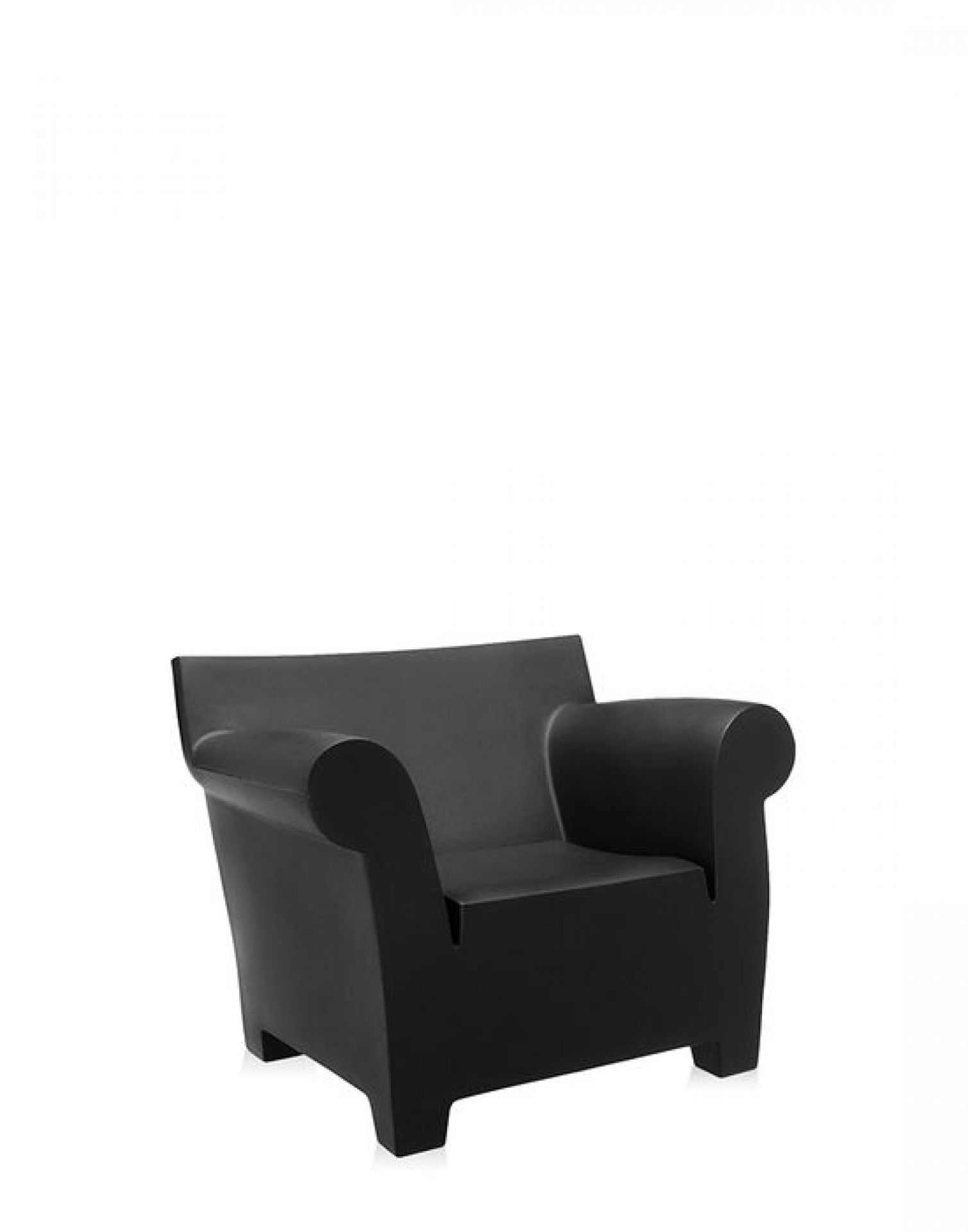 Schwarzer Bubble Club Sessel von Kartell: Moderner Design Sessel für Wohnzimmer und Garten.