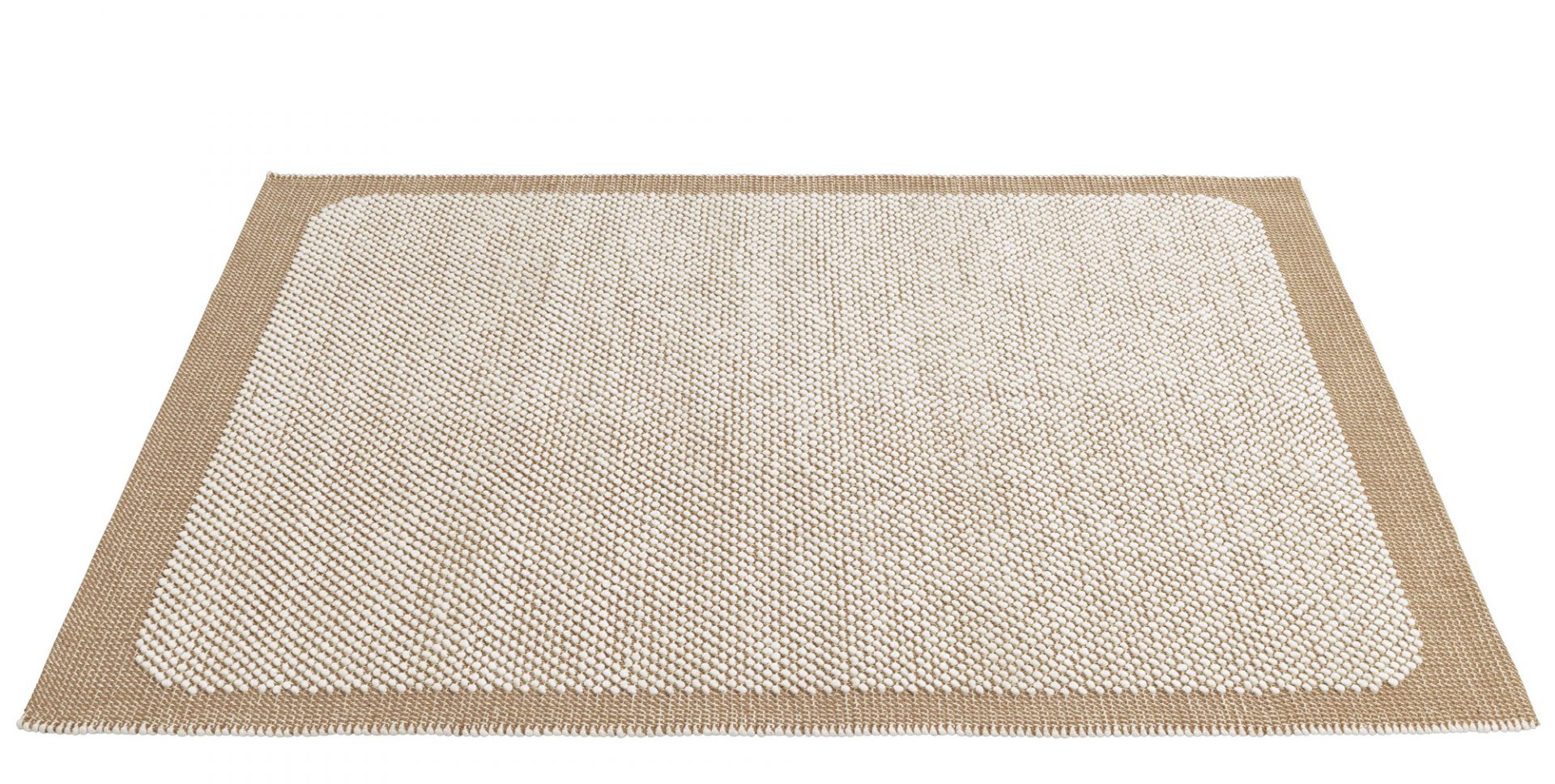 Beiger Pebble Rug Teppich von Muuto, ein moderner Teppich für Wohnzimmer und Schlafzimmer.