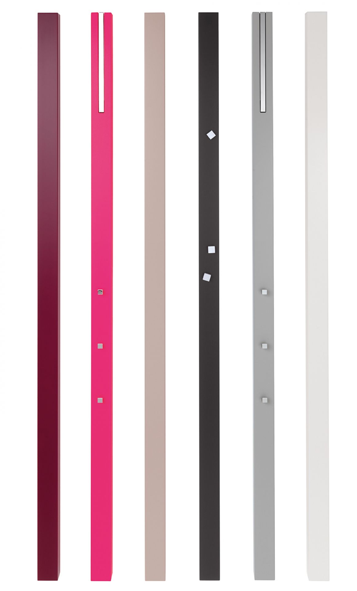 Schönbuch Line Garderobenelemente in verschiedenen Farben: Moderne Wandgarderobe für Flur und Eingangsbereich, minimalistisches Design.