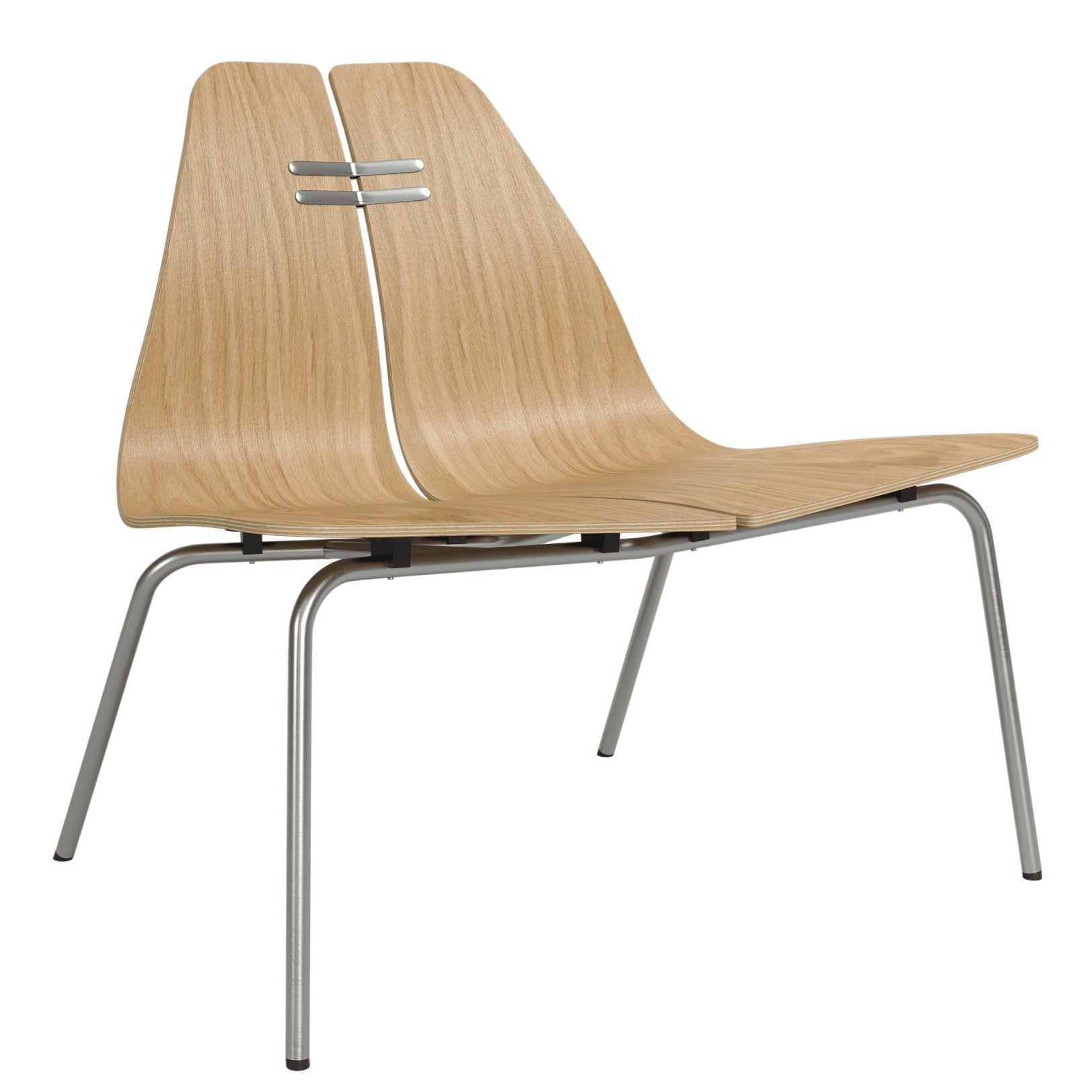 PK23 Loungesessel von Fritz Hansen, Holz und Stahl, modernes Möbeldesign für Wohnzimmer und Büro.