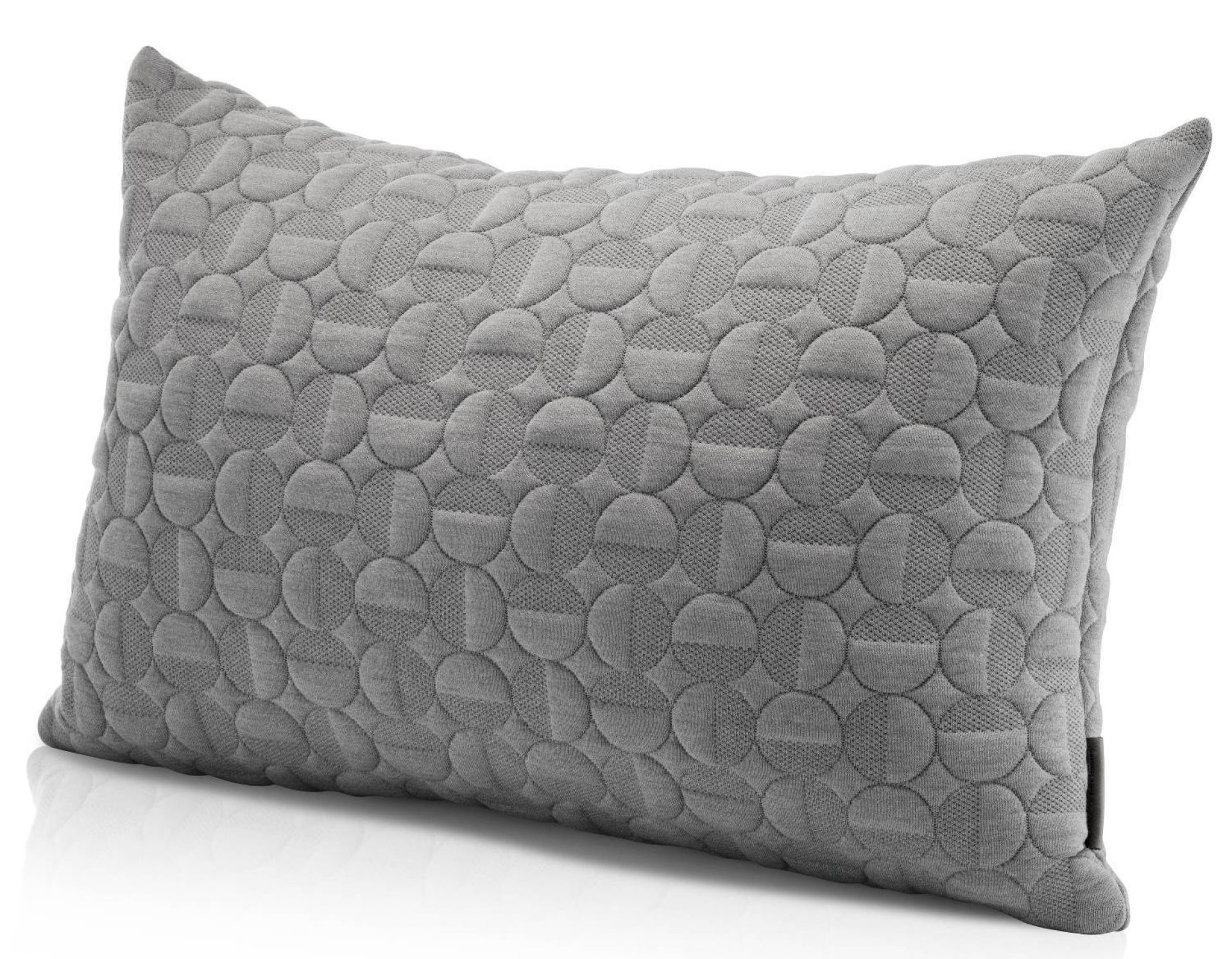 Graues Vertigo Kissen von Arne Jacobsen für Fritz Hansen mit geometrischem Muster und hochwertiger Textur.