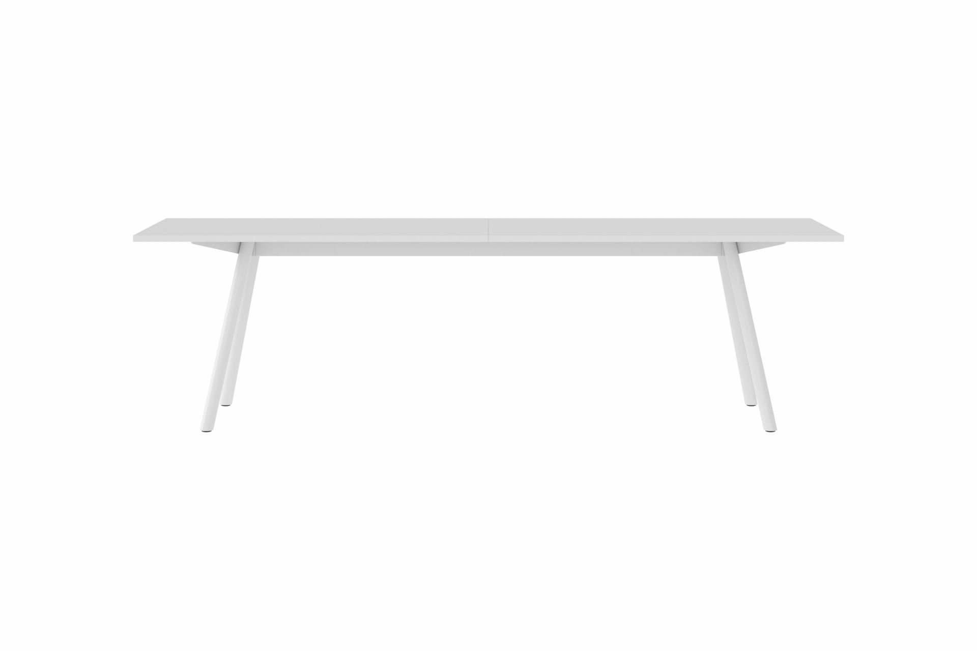 Heller New Tendency Masa Tisch mit minimalistischem Design und geraden, schrägen Tischbeinen.