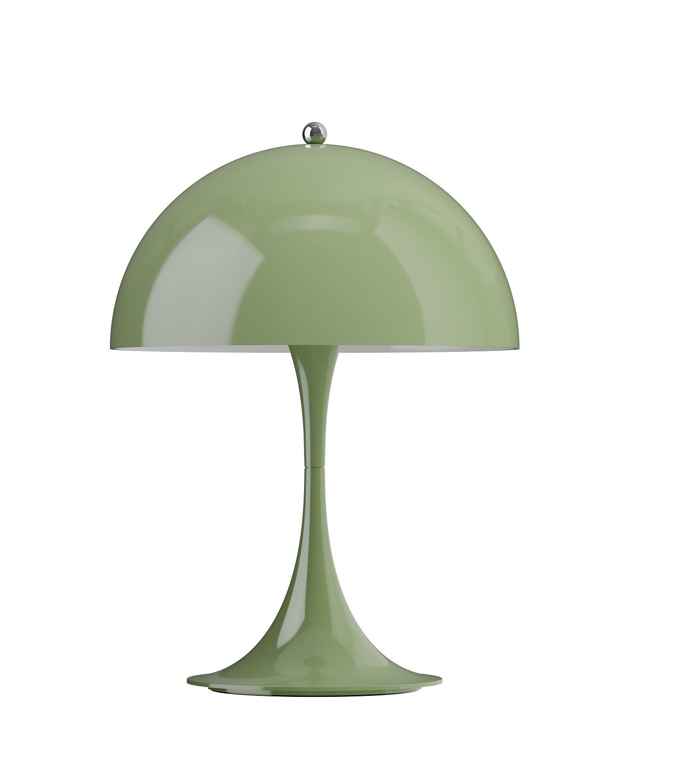 Panthella Portable V3 Tischleuchte von Louis Poulsen in Grün, modernes Design für Wohnraum.