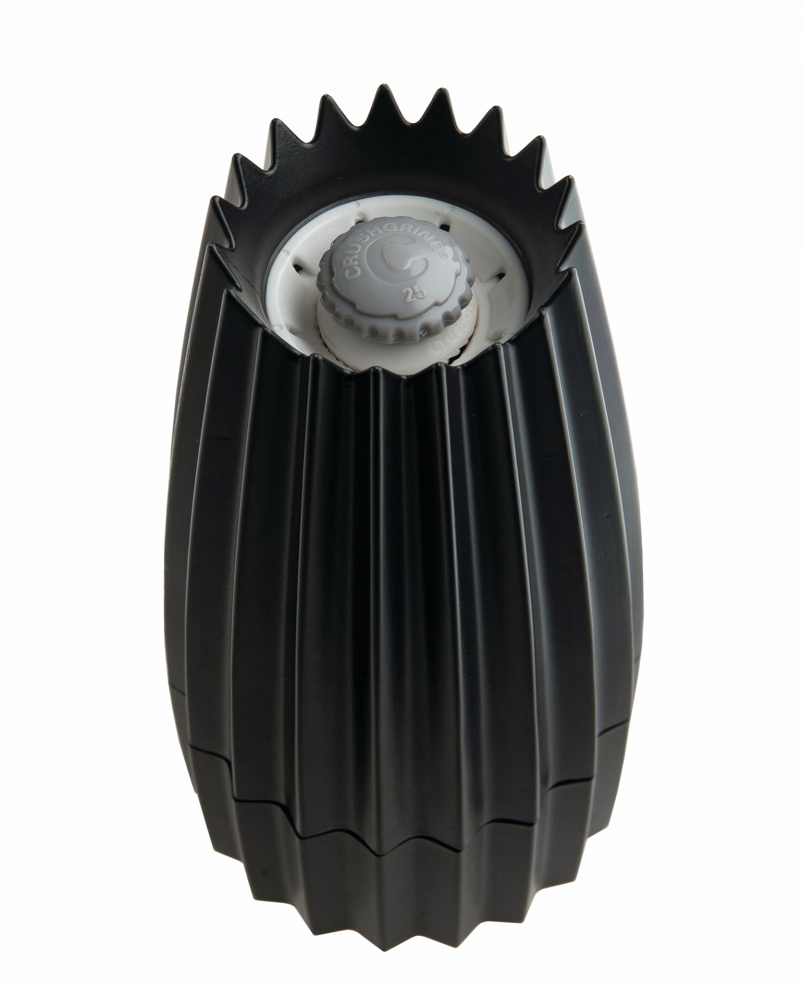 Schwarze Alessi Grind Gewürzmühle für Salz, Pfeffer und andere Gewürze. Praktisch und stilvoll.