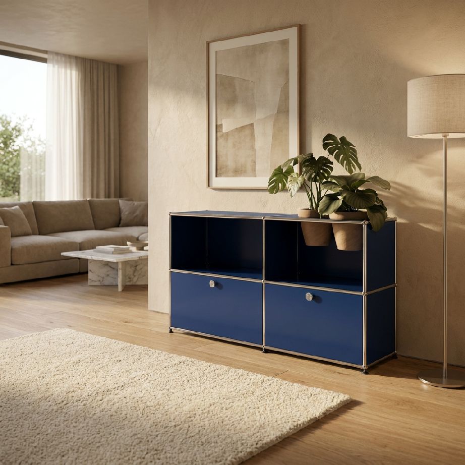 USM Haller dressoir M57 met klapdeuren en plantenbak
