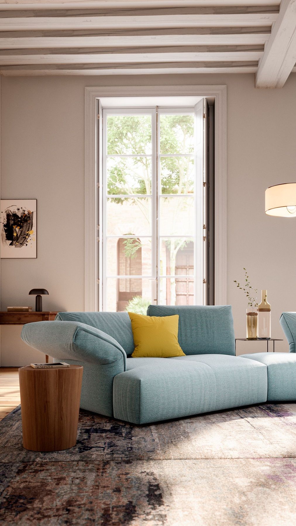 Molamisa vrijstaande tweezitsbank van Walter Knoll