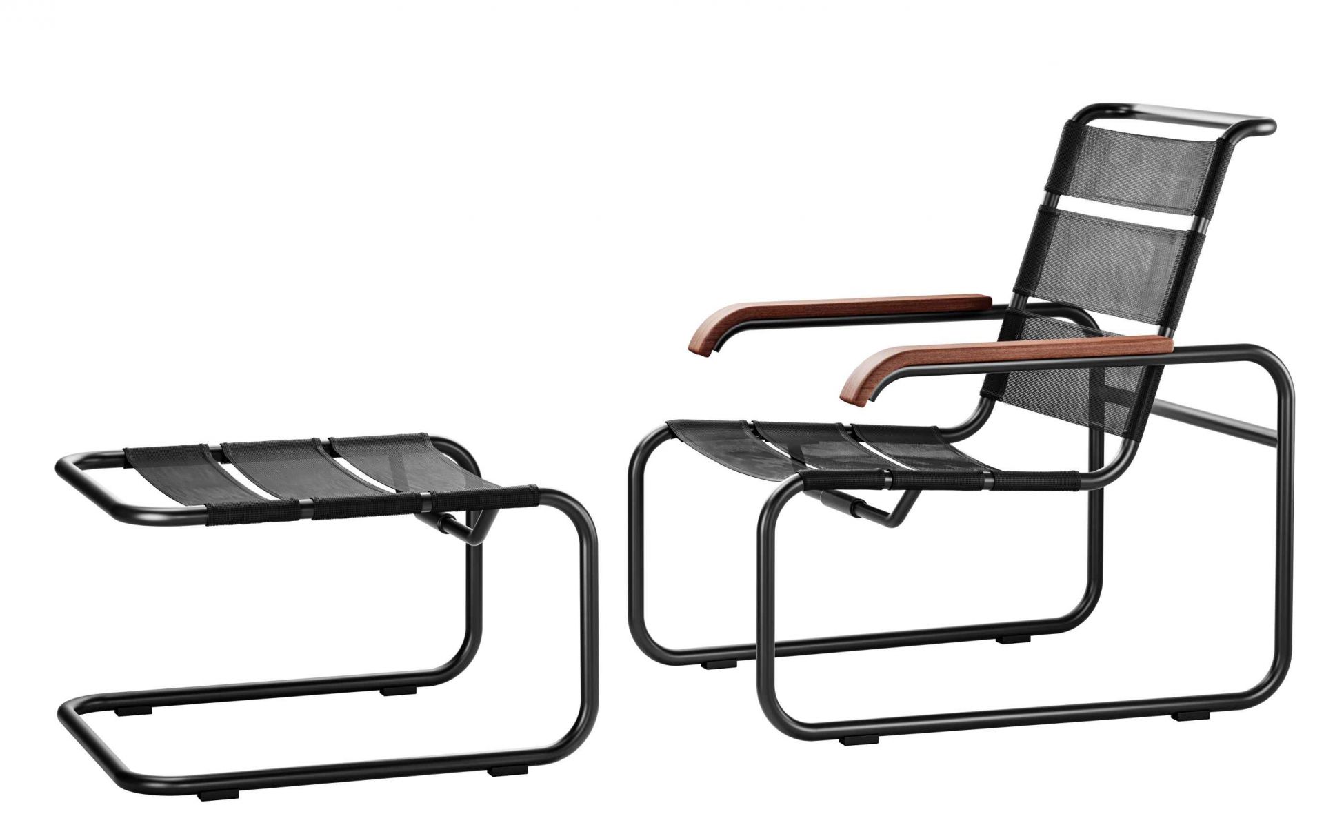S 35  All Seasons Outdoor fauteuil + voetenbank Thonet