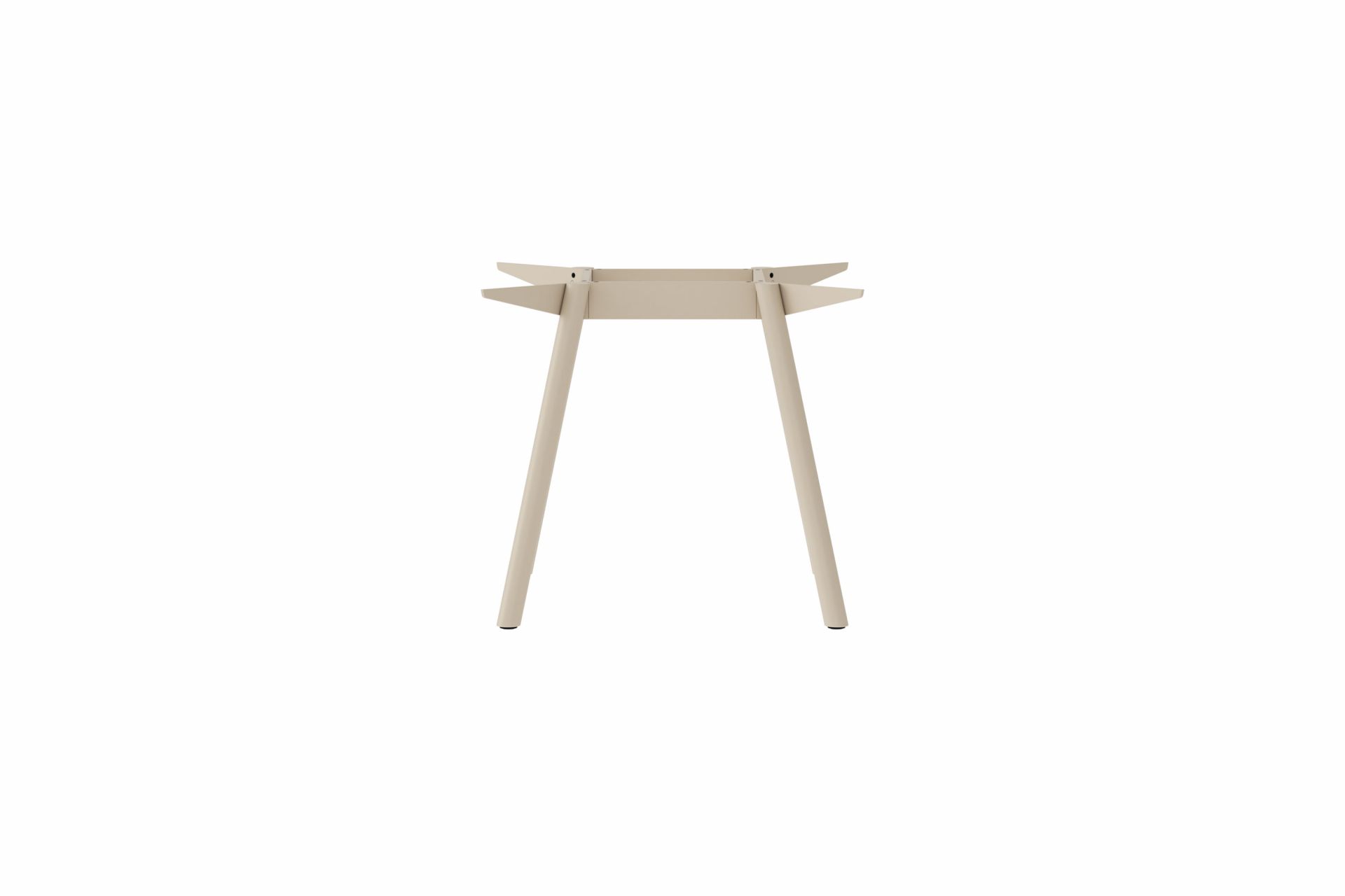 Masa Tischgestell aus Stahl von New Tendency, minimalistisches Design, beige lackiert, für Esstische und Schreibtische.