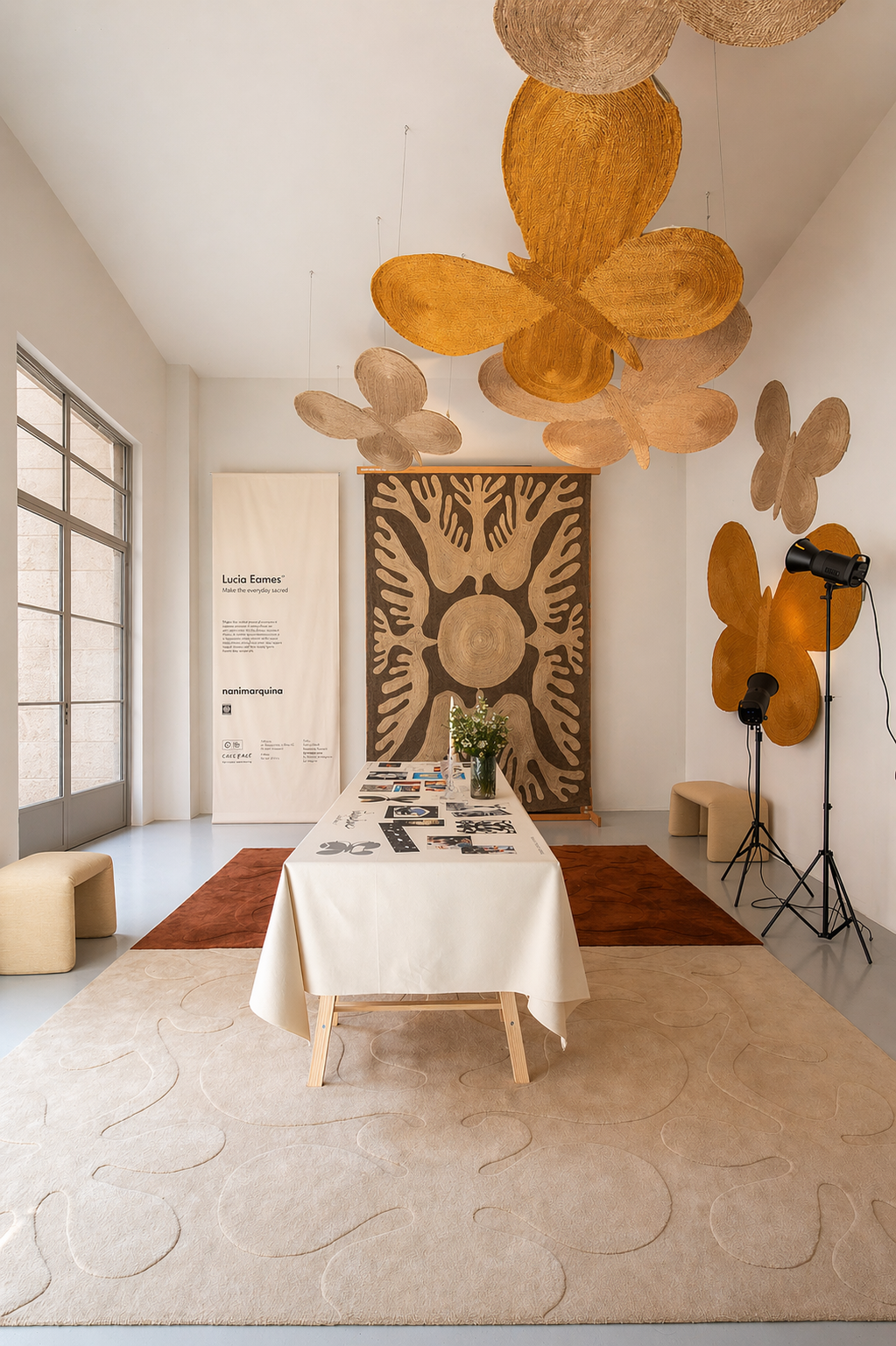 Lucia Eames Rooted-tapijt Ivory Nanimarquina