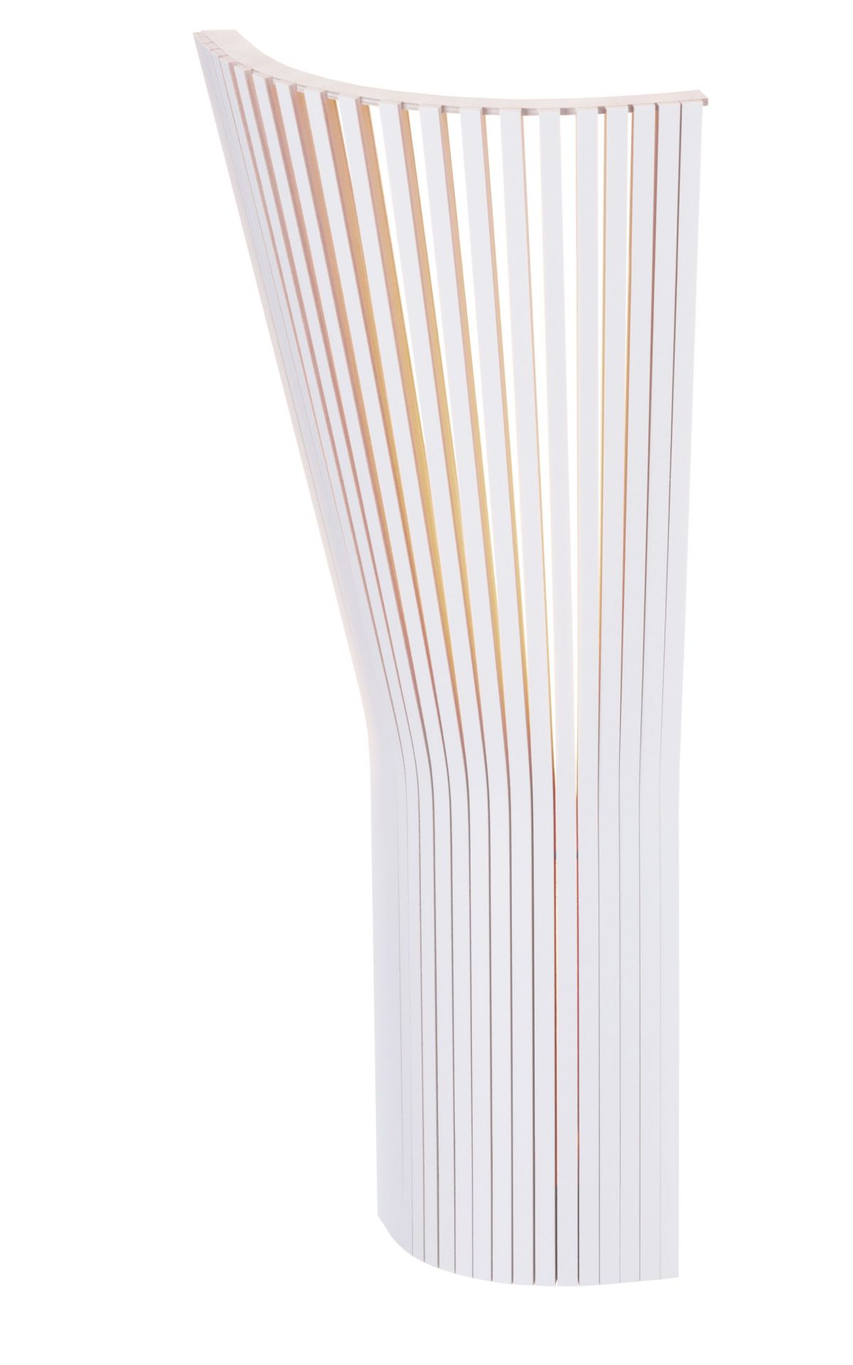 Secto Design Eckleuchte 4237, Birke weiß laminiert, moderne Wandleuchte aus Holz.