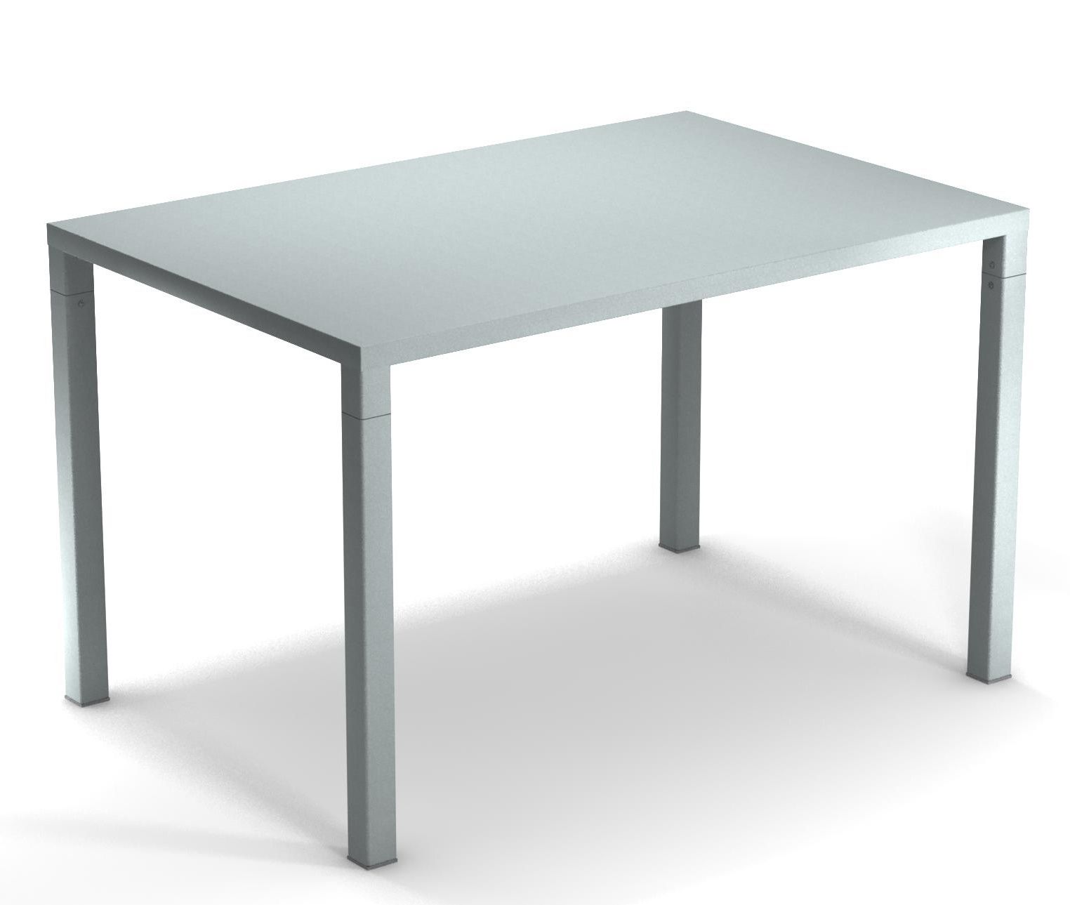 Weißer Nova Tisch von Emu für den Außenbereich, moderner Gartentisch mit rechteckiger Tischplatte und vier Beinen.